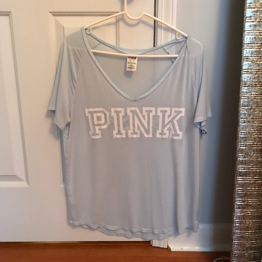 Victoria’s Secret PINK light blue tee shirt